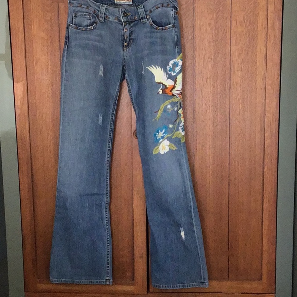 Allen B Embroidered Jeans